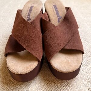 Brown Suede Women's Sandals